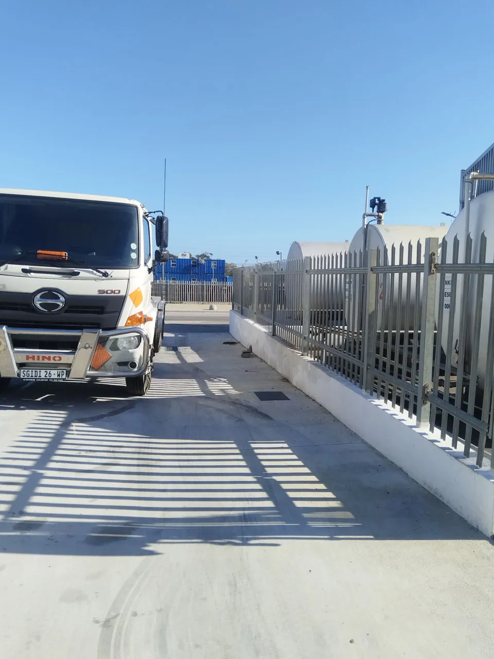 Truck arriving on site
