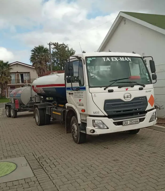 Tanker outside the premises