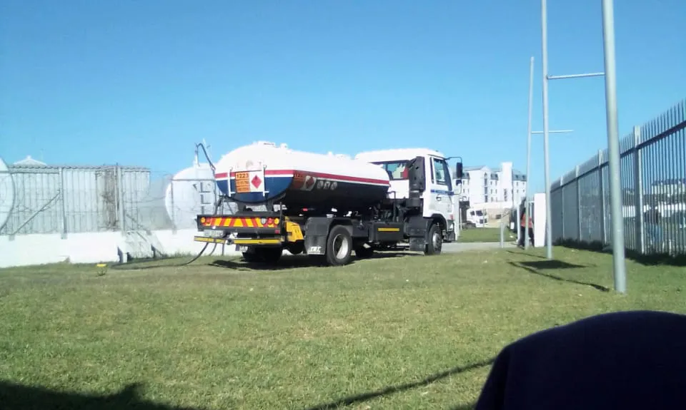 Tanker at an industrial location