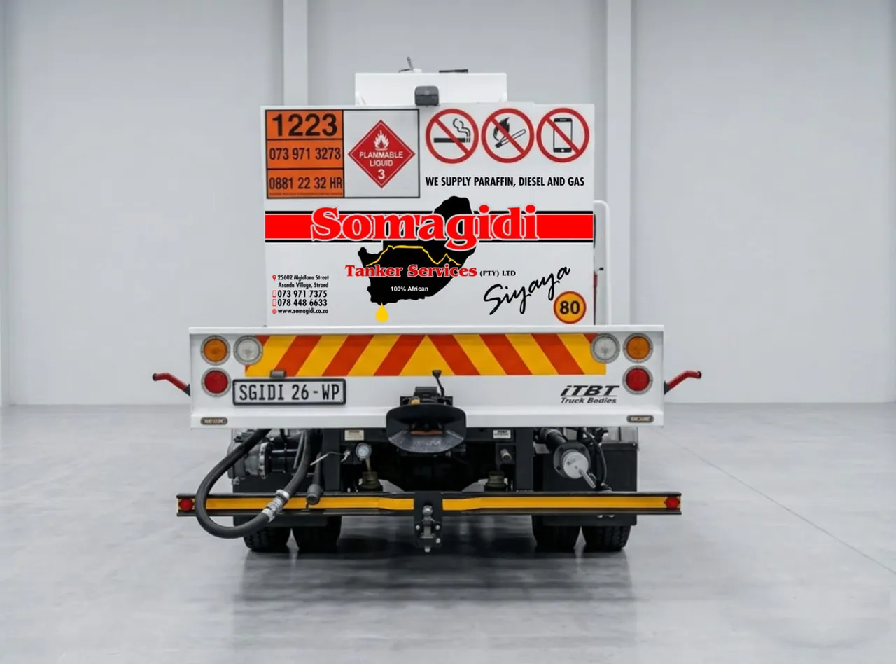 Rear view of the latest truck